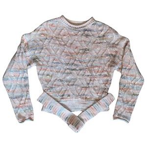 Universal Threads Light Pink and White Sweater